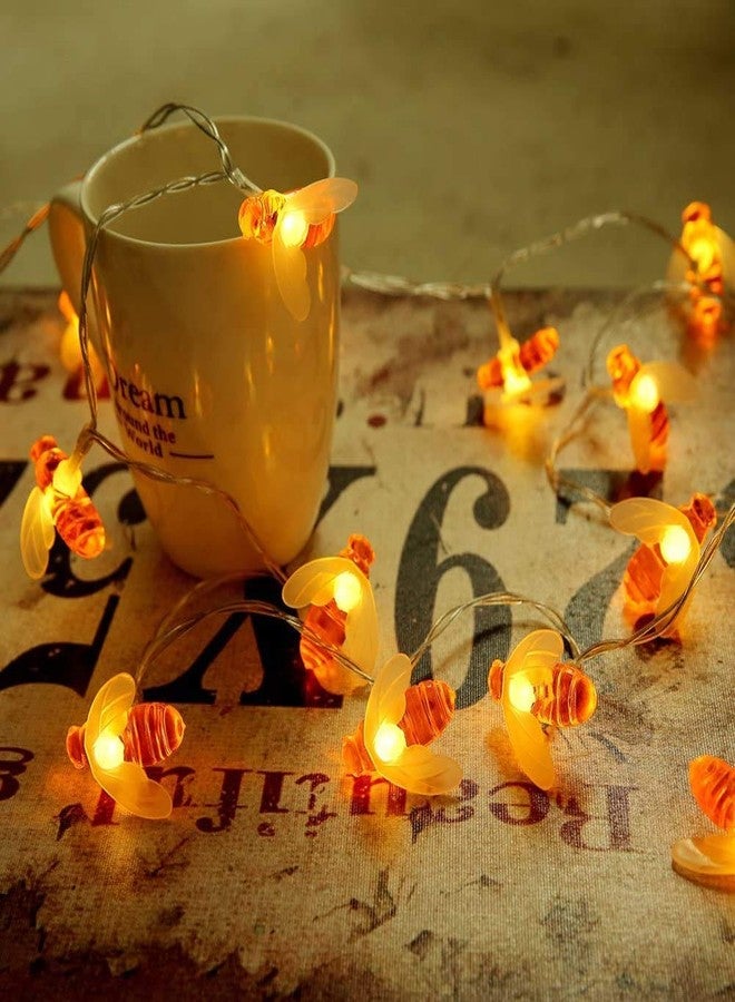 Xenith 14 LED Honeybee Fairy String Lights Plug in String Lights Warm White Lights for Diwali Christmas Bedroom Kids Room Décor New Year Wedding Indoor Outdoor Decoration (Orange, 3.5 Meter) - Image 5