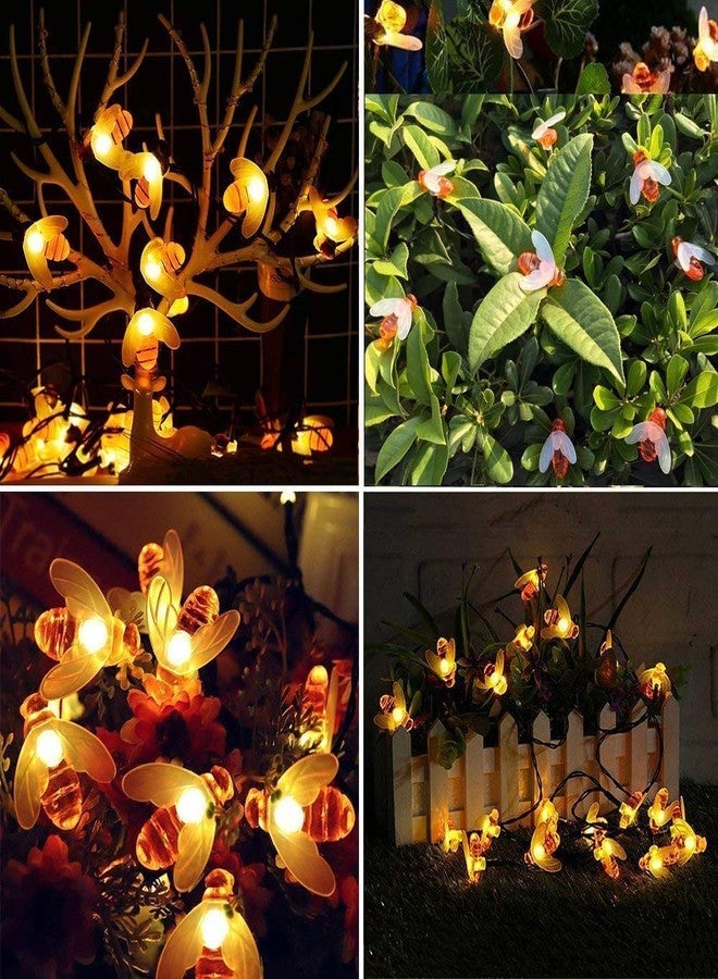 Xenith 14 LED Honeybee Fairy String Lights Plug in String Lights Warm White Lights for Diwali Christmas Bedroom Kids Room Décor New Year Wedding Indoor Outdoor Decoration (Orange, 3.5 Meter) - Image 4