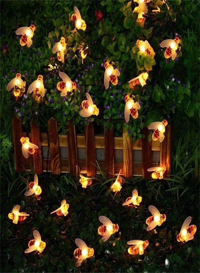 Xenith 14 LED Honeybee Fairy String Lights Plug in String Lights Warm White Lights for Diwali Christmas Bedroom Kids Room Décor New Year Wedding Indoor Outdoor Decoration (Orange, 3.5 Meter) - Image 2