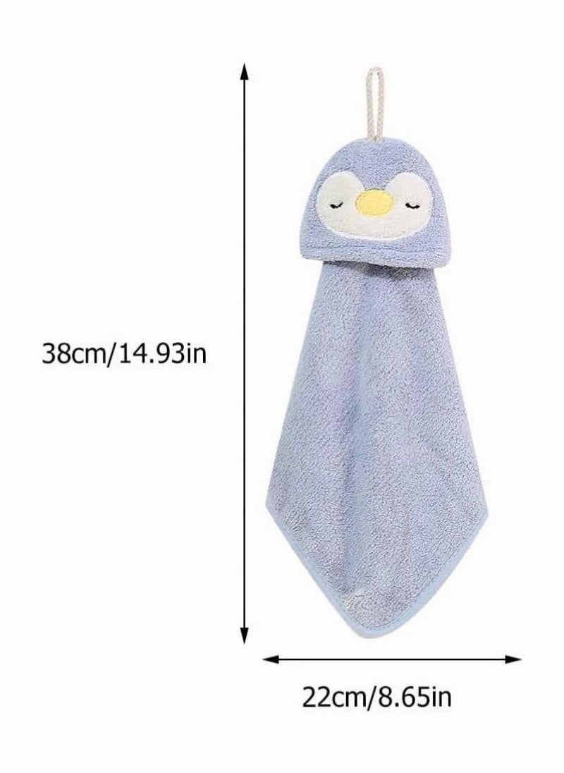 Y&D 4Pcs Cute Animal Hand Towels, SYOSI Hanging Towel Dish Cloth with Loop for Kids Bathroom Kitchen Absorbent Dishcloths Towel, Ultra Absorbent, Fast Drying, Machine Washable, Stylish & Attractive  - Image 4