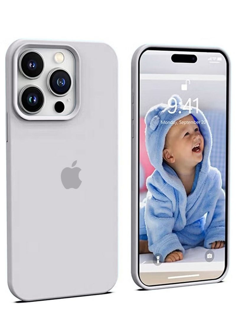 غطاء حماية للهاتف المحمول iPhone 15 Pro Max مع حماية من السيليكون السائل الناعم وملحقات مضادة للخدش ومضادة للصدمات، غطاء خلفي واقٍ نحيف مع ملمس مريح ومضاد لبصمات الأصابع - Image 1