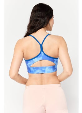 Reebok Women Lightly Padded Training Sports Bra, Blue  - Image 4