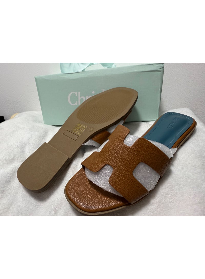 Chrisbella Brown Flat Sandals – Everyday Comfort & Style - Image 2