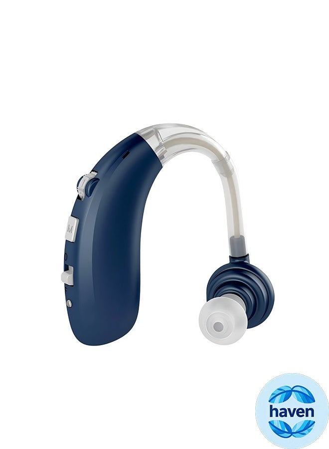 HAVEN Hearing good,Rechargeable Hearing Aids,Mini Rechargeable Hearing Device，Mini Hearing Amplifiers with Noise Cancelling，3 Modes, Adjustable Volume（Blue） - Image 1