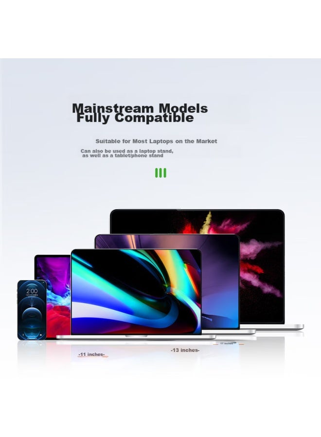 Suohuang 075 قاعدة تبريد للكمبيوتر المحمول مقاس 15 بوصة قابلة للطي وقابلة لتعديل الارتفاع، حامل لوحي محمول مزود بتخزين، متوافق مع الأجهزة اللوحية - Image 1