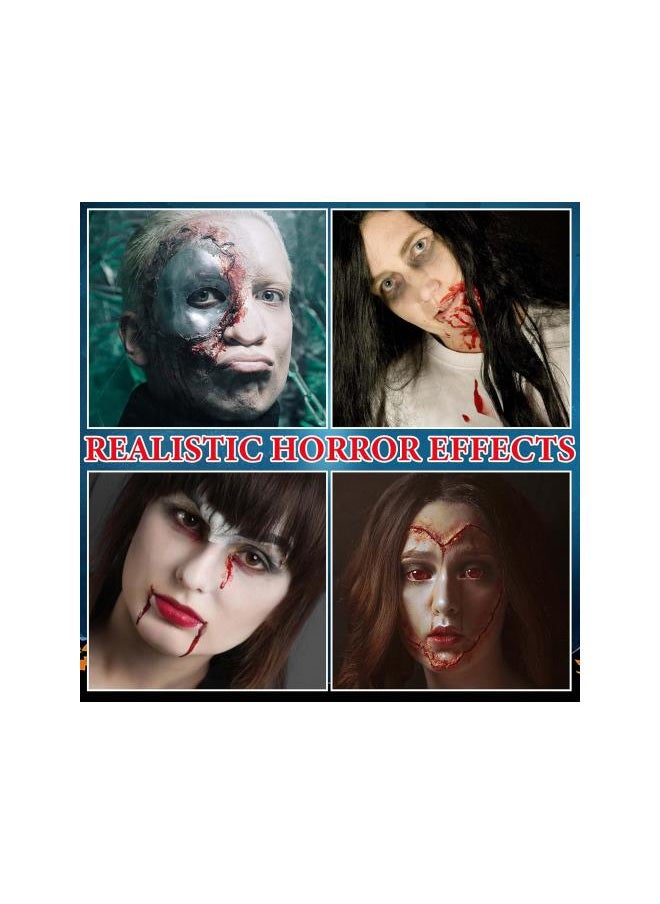 silvercnc - Halloween Fake Blood Makeup,Liquid Dripping Fake Blood Washable,Dark Fake Blood for Clothes Vampire Zombie Cosplay Costume Party Stage Realistic Monster Special Effects SFX Makeup - Image 1