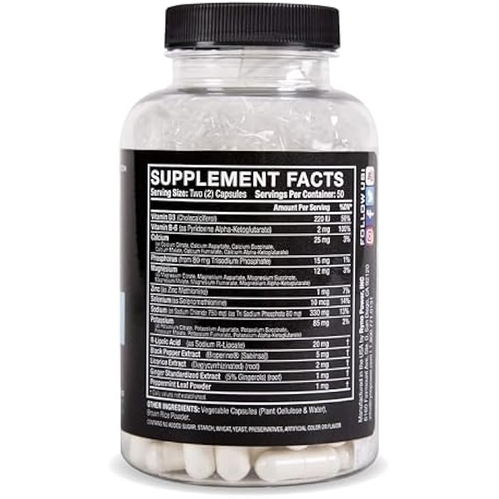 Ryno Power Electrolytes Supplement Capsules (50 Servings) - Image 2