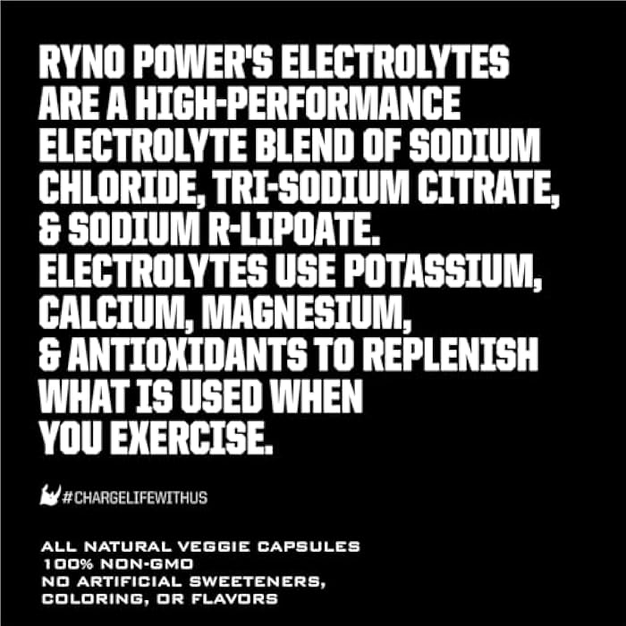 Ryno Power Electrolytes Supplement Capsules (50 Servings) - Image 5