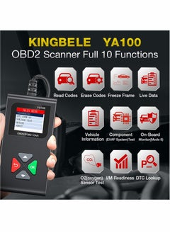 Excefore YA100 OBD2 Scanner OBD2 Code Reader Automotive Engine Fault Code Reader OBDII Full Functions Car Diagnostic Scan Tool with Vehicle Voltage Test for All OBD2 Protocol 12V Cars Since 1996  - Image 3