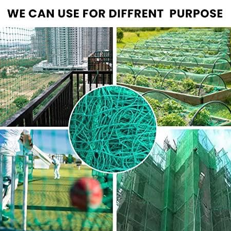 Essoti Monkey Net/Cricket Net/Children Safety net/Nylon - (10 X50 FT) -2 MM 30 Ply String Size 44 mm Hole, Green in Color Sample Kit Along (10 X 50 FT, Green) - Image 2