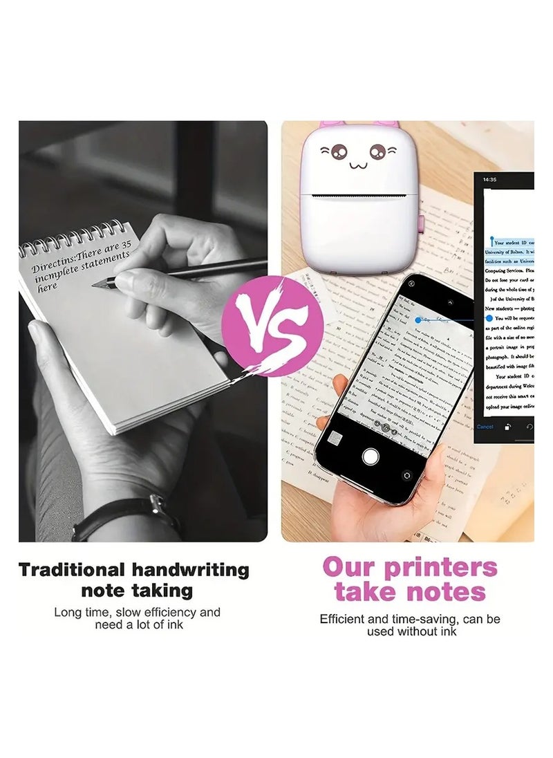 Generic - A Small Portable Wireless Thermal Printer That Does Not Require Lnk It Is Rechargeable It Pairs Wirelessly Via Bluetooth With Mobile Phones Tablets And Laptops To Print Your Own Photos Stickers Small Notes Thank You Cards Barcode Scans Or Websites Easy To Use And Portable In The Pocket Color The Image Is Black And White Not In Color And The Special Paper For The Printer Is Thermal Paper (There Is Adhesive Or Transparent Adhesive Paper Or Colored Thermal Paper That Is Sold Separately And is Not Included With The Printer) The Color Of The Printer Is White And Blue - Image 1