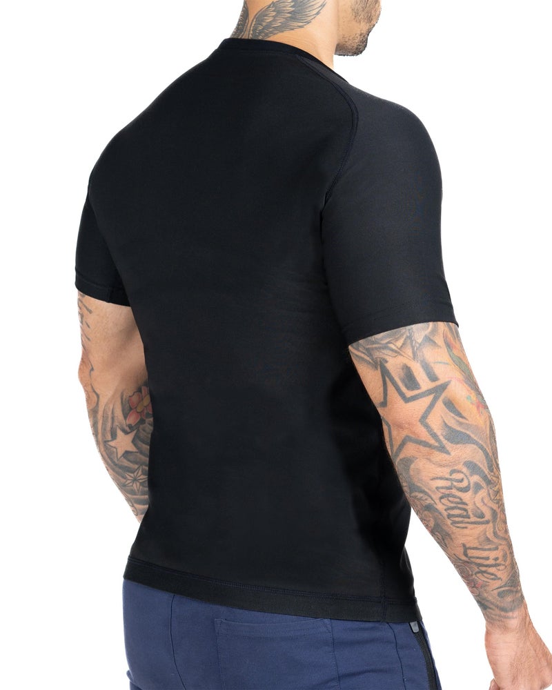 Kewlioo Sauna Shirt for Men - Heat Trapping Sweat Vest, Sauna Suit For Men, Compression Workout Sweat Suit for Gym, Workouts (Black, XL) - Image 3