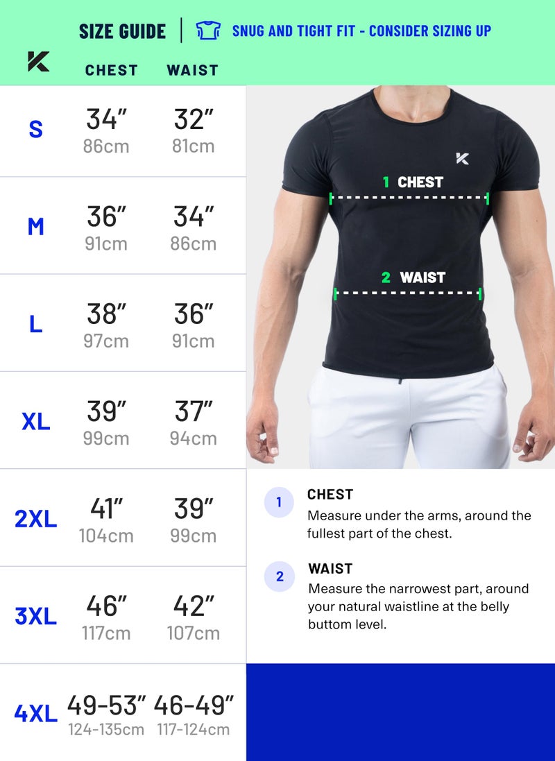Kewlioo Sauna Shirt for Men - Heat Trapping Sweat Vest, Sauna Suit For Men, Compression Workout Sweat Suit for Gym, Workouts (Black, XL) - Image 5