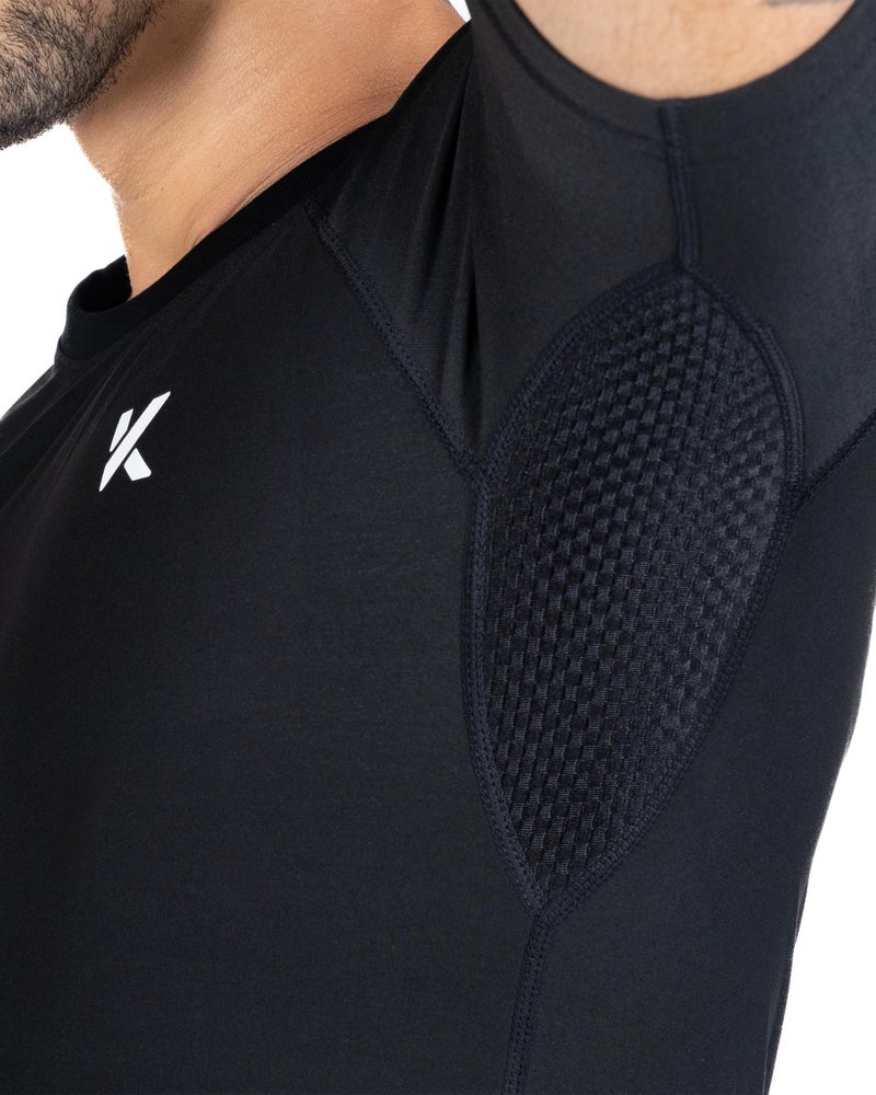 Kewlioo Sauna Shirt for Men - Heat Trapping Sweat Vest, Sauna Suit For Men, Compression Workout Sweat Suit for Gym, Workouts (Black, XL) - Image 4