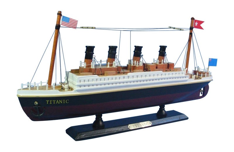 Hampton Nautical RMS Titanic Cruise Ship, 14" , White - Image 1