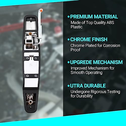 MNJWS Exterior Chrome Door Handle, Rear Driver Side - Compatible with 2007-2013 Chevy Silverado Suburban Tahoe GMC Sierra Yukon Cadillac Escalade - Replace 22738725 84053448 15915659 80105 - Image 5