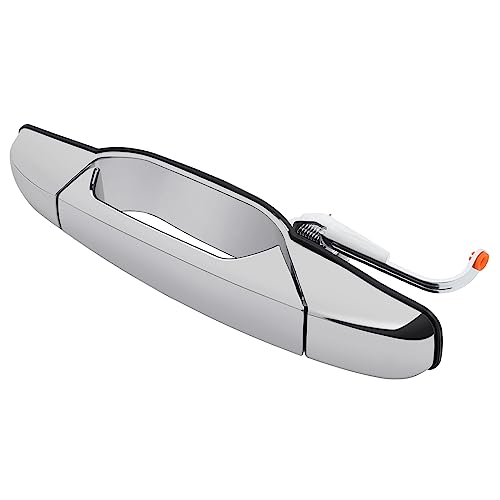 MNJWS Exterior Chrome Door Handle, Rear Driver Side - Compatible with 2007-2013 Chevy Silverado Suburban Tahoe GMC Sierra Yukon Cadillac Escalade - Replace 22738725 84053448 15915659 80105 - Image 1