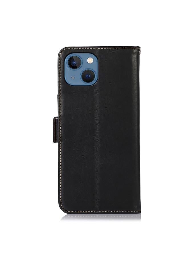 Zaboon Case For iPhone 13 Crazy Horse Top Layer Cowhide Leather Phone Case - Image 3