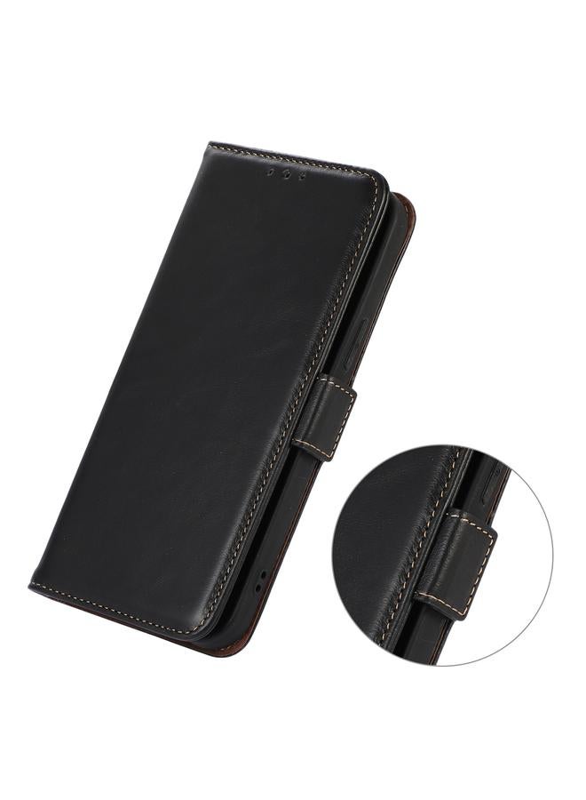 Zaboon Case For iPhone 13 Crazy Horse Top Layer Cowhide Leather Phone Case - Image 4