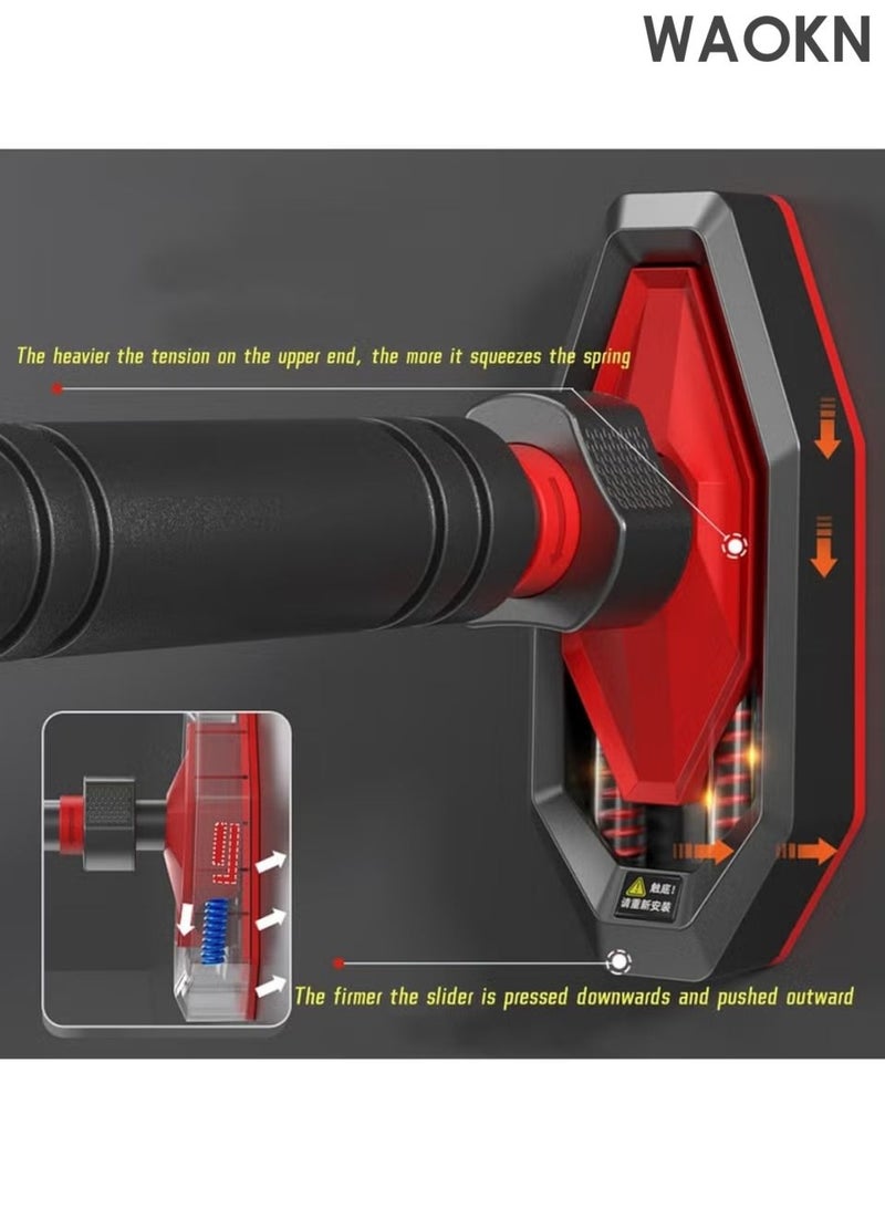 دبليو أيه أو كي أن أعلى شريط - صالة الألعاب الرياضية المنزلية ومعدات اللياقة البدنية في الأماكن المغلقة - رغوة قبضة الوسادة ، الثقيلة الصلب - الجزء العلوي من الجسم تدريب القوة - الذقن - 95-135 سم أسفل حجم 900  الأقصى - Image 5