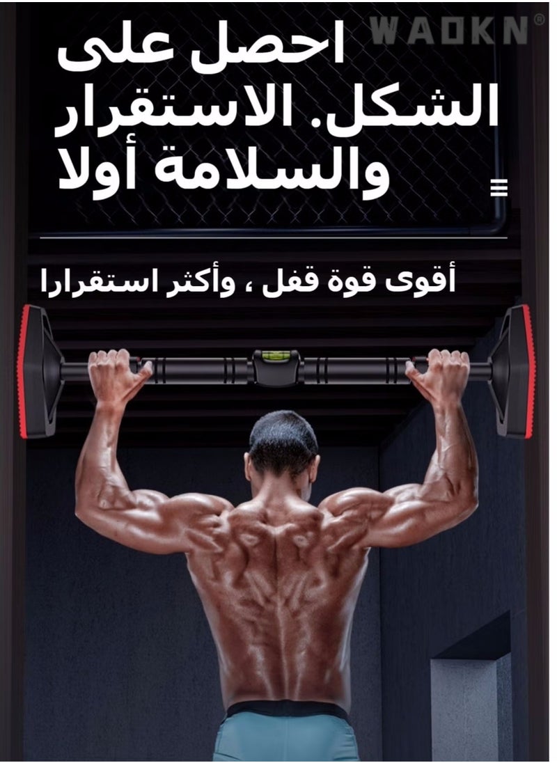 دبليو أيه أو كي أن - أعلى شريط - صالة الألعاب الرياضية المنزلية ومعدات اللياقة البدنية في الأماكن المغلقة - رغوة قبضة الوسادة ، الثقيلة الصلب - الجزء العلوي من الجسم تدريب القوة - الذقن - 95-135 سم أسفل حجم 900  الأقصى - Image 1