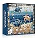 PPuzzling Sea Turtle Puzzles for Adults 1000 Pieces Ocean Beach Jigsaw Puzzle with Starfish Shells and Waves Colorful Coastal Marine Art Puzzle Hard Challenging Puzzles for Adults - Image 2