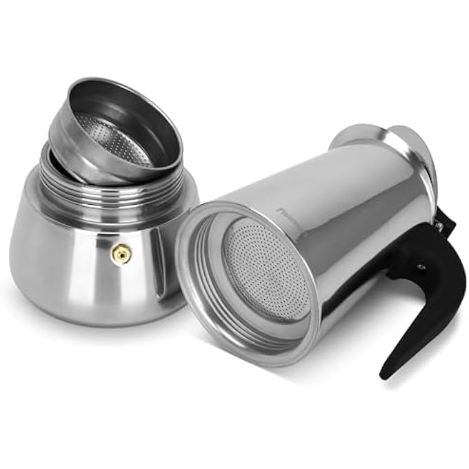 فيسمان ماكينة صنع قهوة موكا بوت سعة 450 مل، ماكينة صنع إسبرسو، مناسبة لموقد طهي 9 أكواب، مصنوعة من الفولاذ المقاوم للصدأ، ماكينة صنع إسبرسو، قاعدة حثية، متوافقة مع جميع مواقد الطهي - Image 5