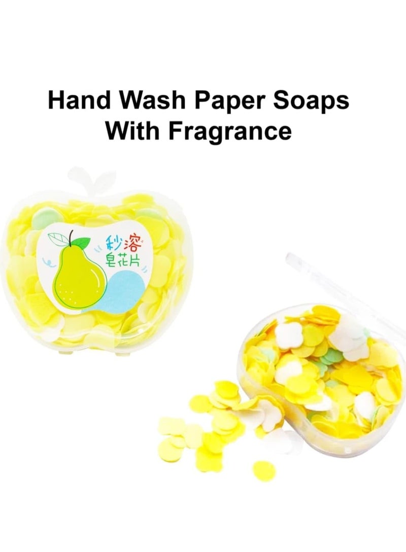 VEMPIX YRTOYS Paper Soap in a Plastic Box Clean Soft Bath For Travel, Flavour Design Apple Shape Bottle Paper Soap Clean Soft Bath For Travel (1) - Image 4