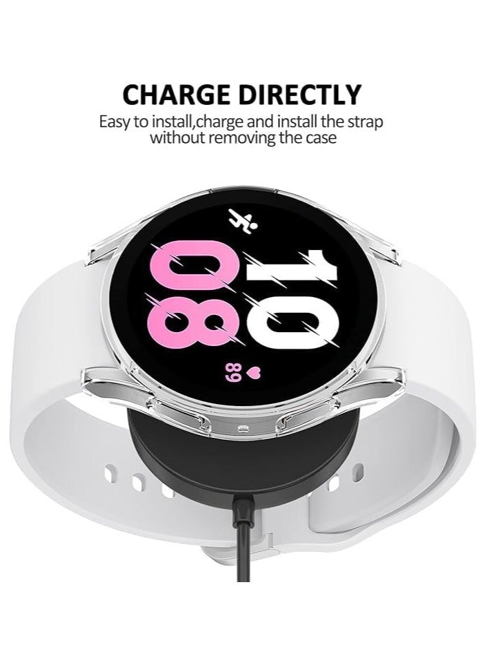 ELMO3EZZ Compatible with Samsung Galaxy Watch 5 40mm/ 44mm Screen Protector Case, Galaxy Watch 5 LTE 44mm/5 Pro 45mm Cover Soft TPU Plated Protective Case Scratch Resistant Protection (Clear) - Image 5
