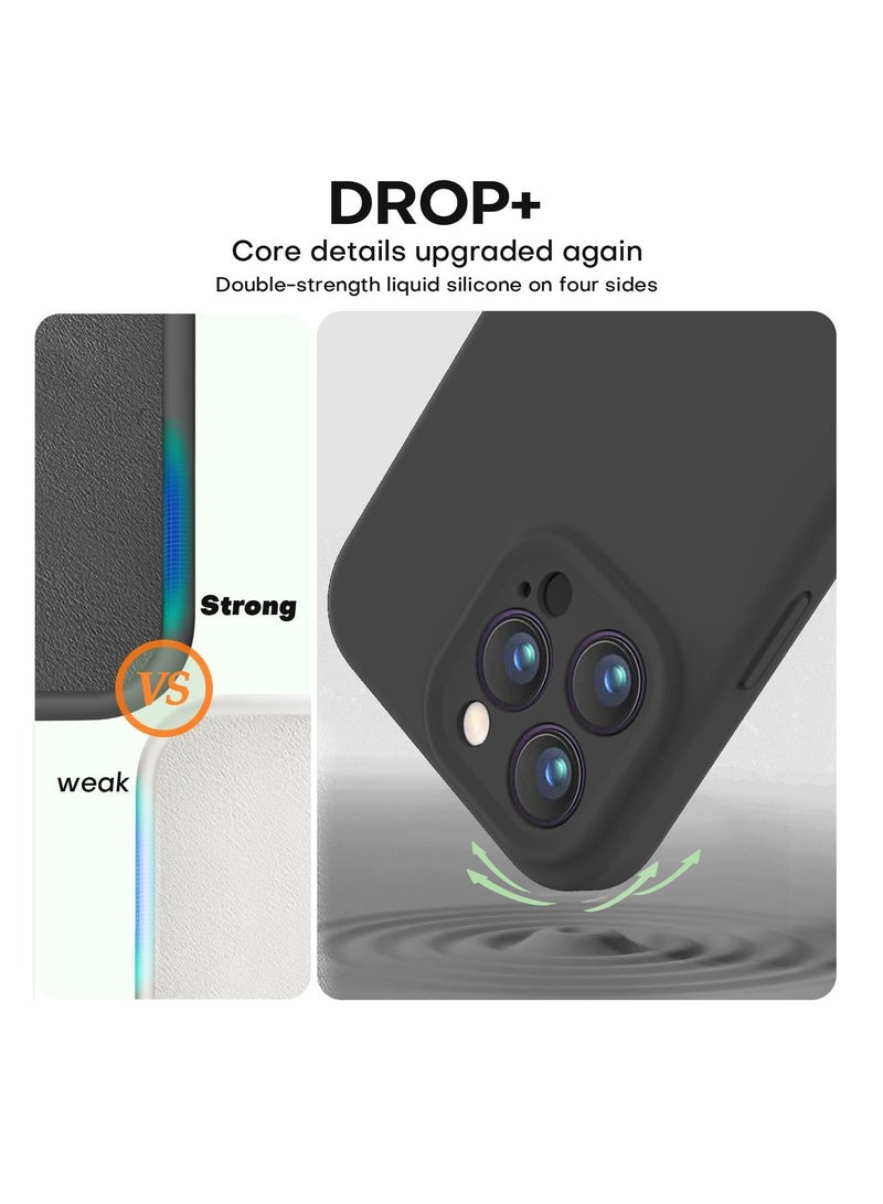 اووكاي جراب متوافق مع iPhone 16 Pro Max، ترقية السيليكون السائل [حماية الكاميرا] [بطانة من الألياف الدقيقة الناعمة المضادة للخدش] جراب هاتف مقاوم للصدمات لهاتف iPhone 16 Pro Max (أسود) - Image 5