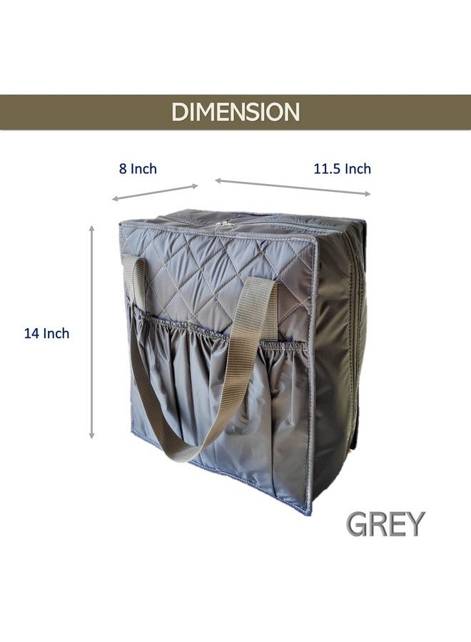 iShine Multiple Shoe Travel Bag Multipurpose Organizer Footwear Storage Slipper Shoe Bag Water Resistance (Grey) (4 Pair) - Image 2