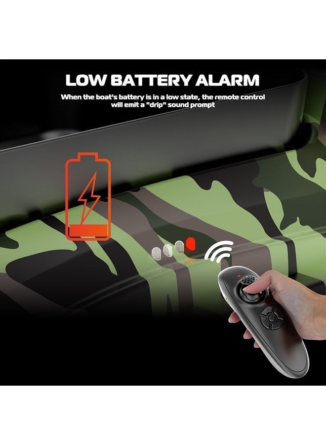 قارب طُعم يعمل بالتحكم عن بُعد، مدى التحكم ٥٠٠ متر، حمولة طُعم ٢ كغ، بطاريتان مزدوجة، إبحار بلمسة واحدة، مقاومة قوية للرياح، مزود بأضواء ليلية، مناسب لصيد البحيرات - Image 5