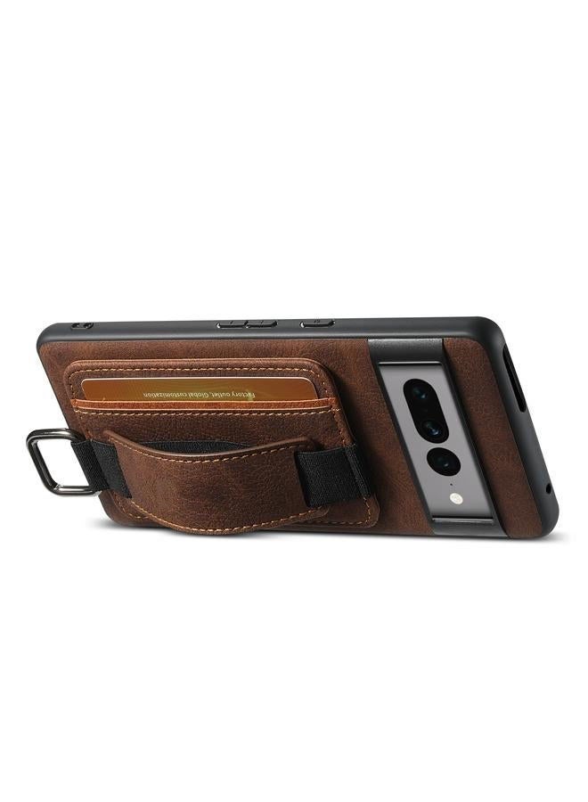 Case For Google Pixel 7 Pro H13 Litchi Leather Wrist Strap Wallet Back Phone Case - Image 4