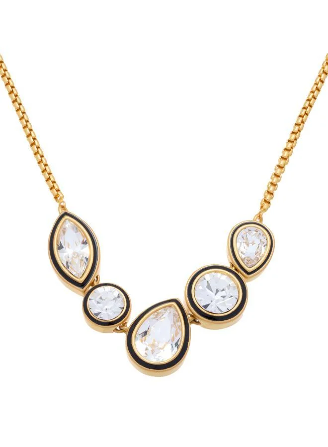 REISS CRISTINA: Crystal Rock Enamel Pendant Necklace
