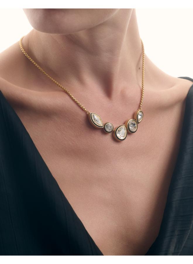 REISS CRISTINA: Crystal Rock Enamel Pendant Necklace  - Image 5