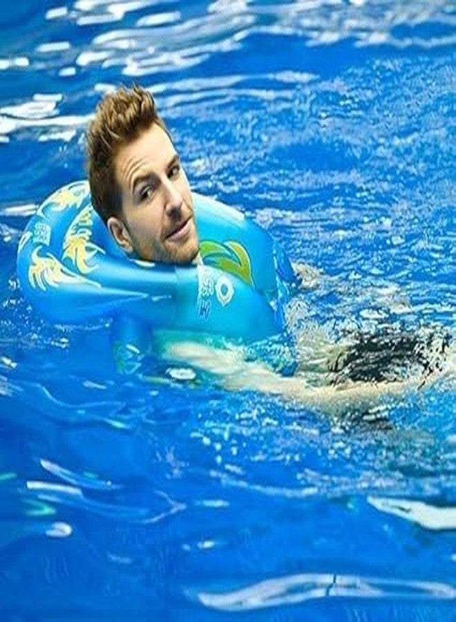 PRISO طوق سباحة قابل للنفخ للأطفال الرضع من بريزو، طوق سباحة للأطفال الرضع، طوق سباحة مزدوج البالون، مناسب للأطفال والكبار. (عبوة من قطعة واحدة) - Image 4