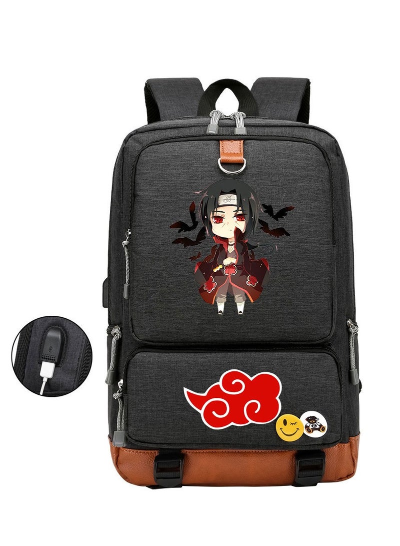 Naruto Teenage Students Men And Women Printed Casual Travel Backpack