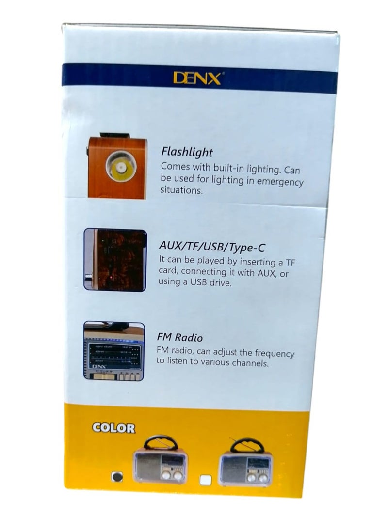 Radio FM - AM - SW Gold/Brown/Black Bluetooth Portable Audio TF Card USB Flash disk Aux playback