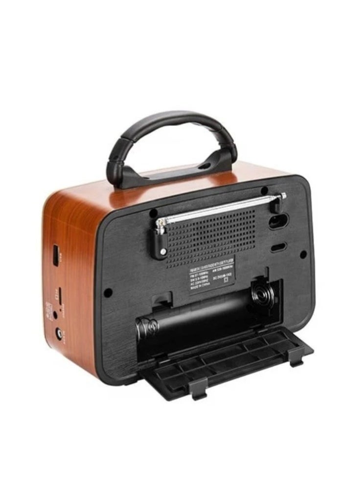 Radio FM - AM - SW Gold/Brown/Black Bluetooth Portable Audio TF Card USB Flash disk Aux playback