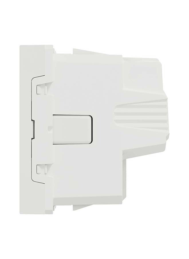 Schneider Electric Socket-Outlet, New Unica, 2P+E, 16A, Schuko, With Shutter, White