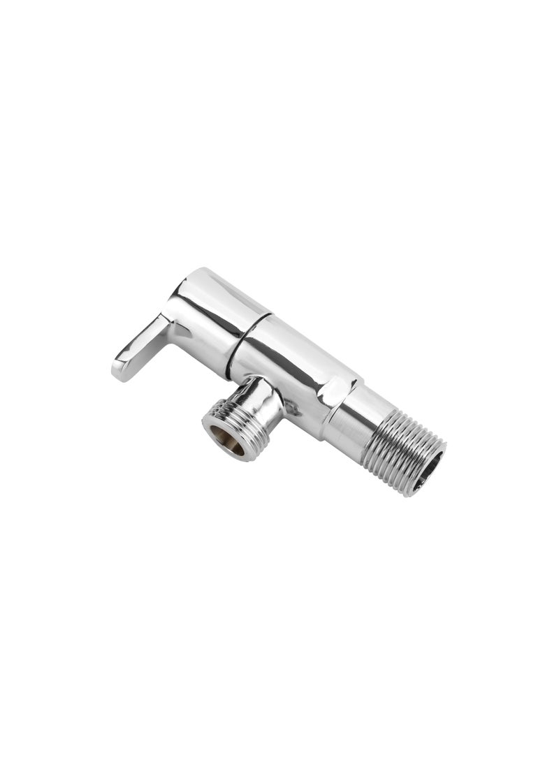 GEEPAS Geepas Angle Valve- GSW61132| Non-Ferrous Angle Valve for Toilets, Plumbing Fixtures| Chrome Plated Solid Knob with  Turn Ceramic Brass Cartridge|G1/2-G1/2 Connection| Suitable for Hot and Cold Water| - Image 3