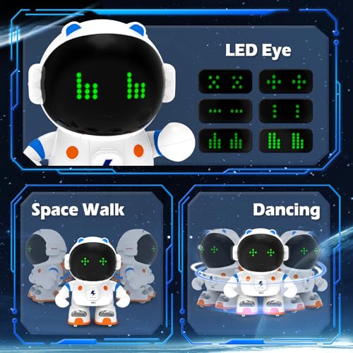 KaeKid Astronaut Robots for Kids, Smart Talking Robotic with Touch Sensor, Voice Control, Speech Recognition, Sing, Dance, Repeat and Record, Rechargeable Robot Toy for 3-8 Year Old Boys Girls - Image 2