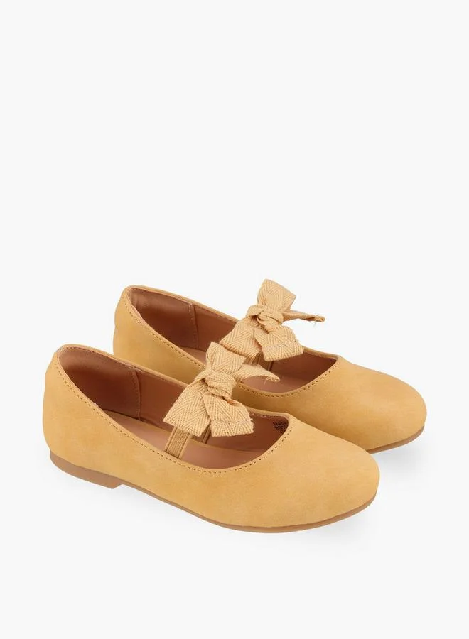 جونيورز Girls Elastic Strap Ballerina Shoes