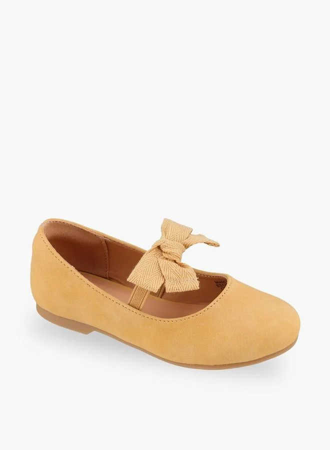 جونيورز Girls Elastic Strap Ballerina Shoes