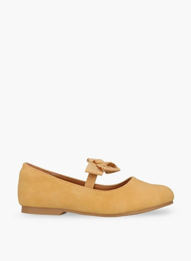 جونيورز Girls Elastic Strap Ballerina Shoes