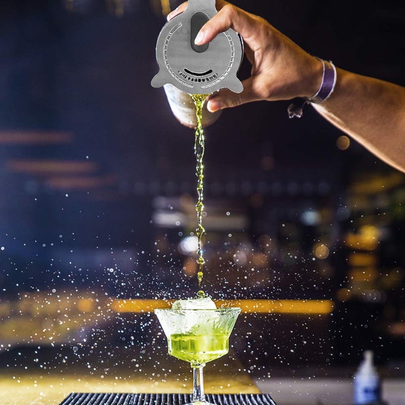 SENHAI Stainless Steel Cocktail Muddler, Spiral Mixing Spoon & 4-Prong Bar Strainer, Home Bar Bartender's Muddling Tool Set - Image 5