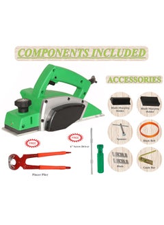 Digital Craft Digital Craft Wood Planer 1400W Machine of Carpentry HighPower MultiFunction Electric Planer Woodworking Machine 82mm Electric Planer Machine8Inch Pincer Plier6Inch 2 In 1 Screw Driver  - Image 2