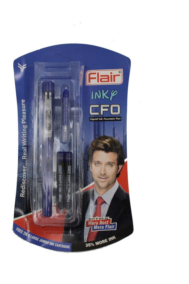 FLAIR Inky Cfo Liquid Ink Fountain Pen|Blue - Image 1