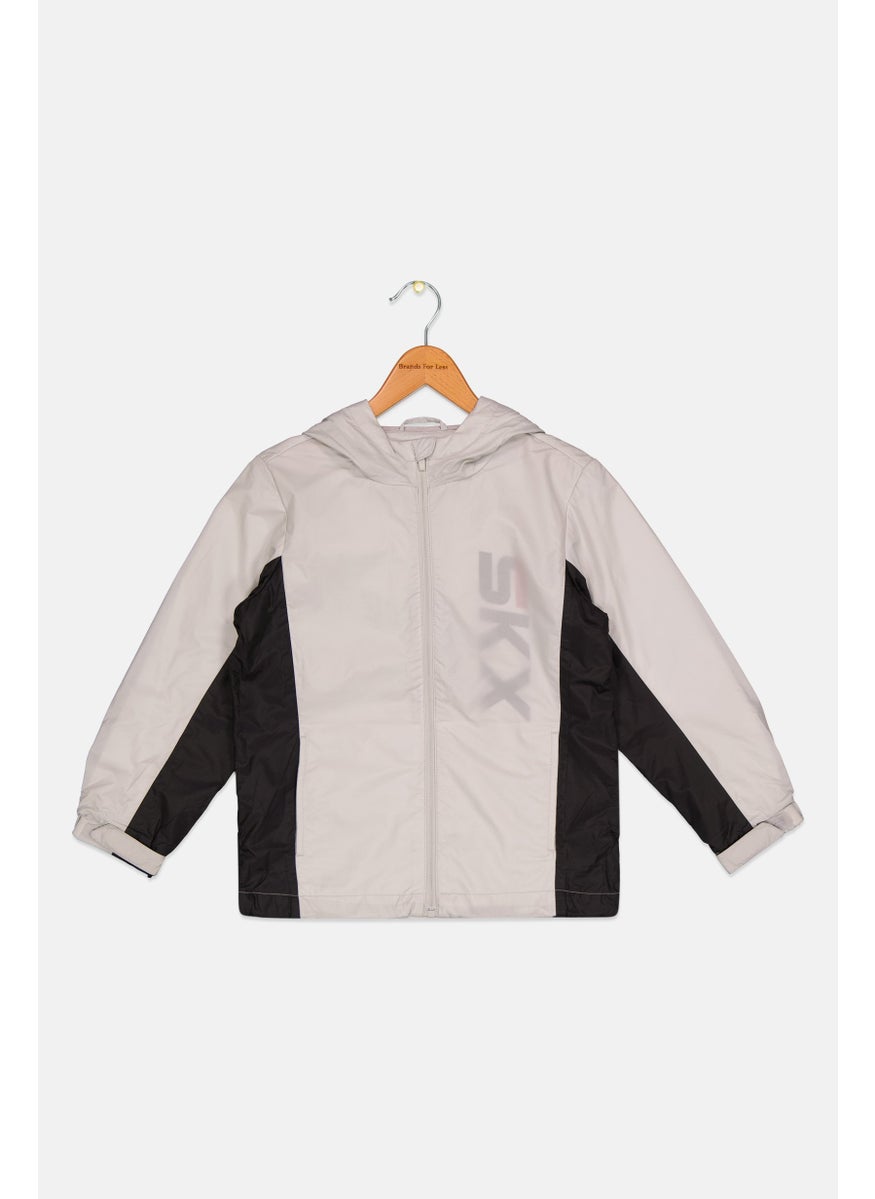 SKECHERS Kids Boy Brand Logo Jacket, Grey  - Image 1