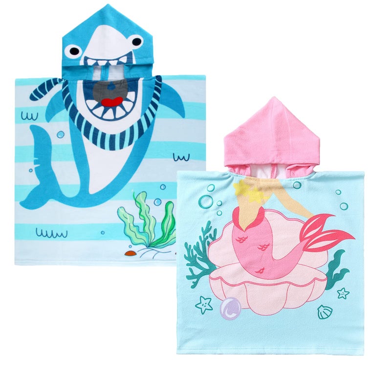 NovForth Bath Towel for Toddler Boys Pool Hooded Towel for Kids Hooded Beach Towel Poncho for BathPoolBeach Swim Cover